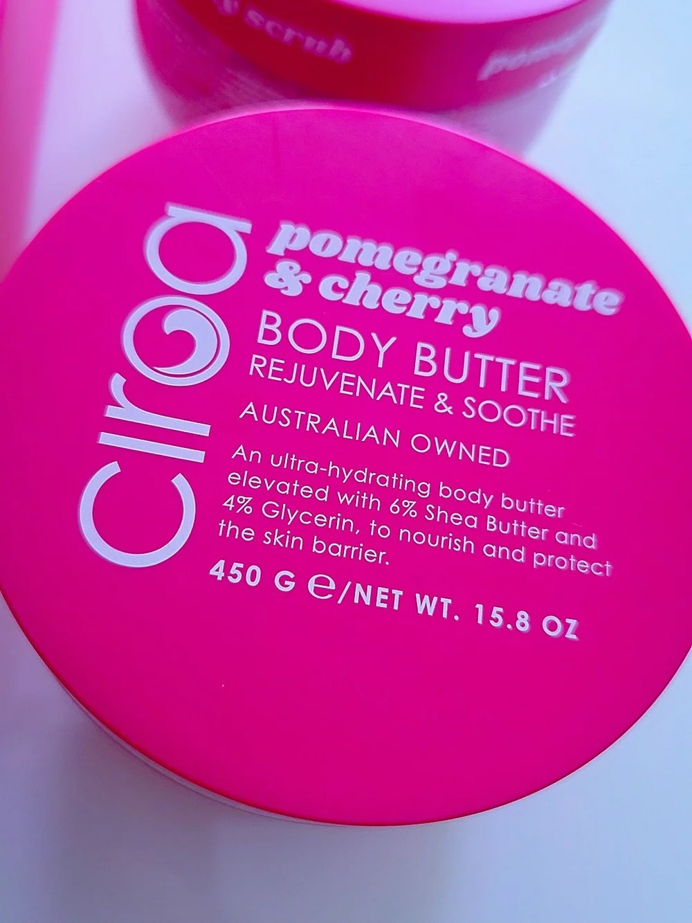 CIROA Pomegranate & Cherry Shower Gel Body Butter Scrub Set Pink NWT